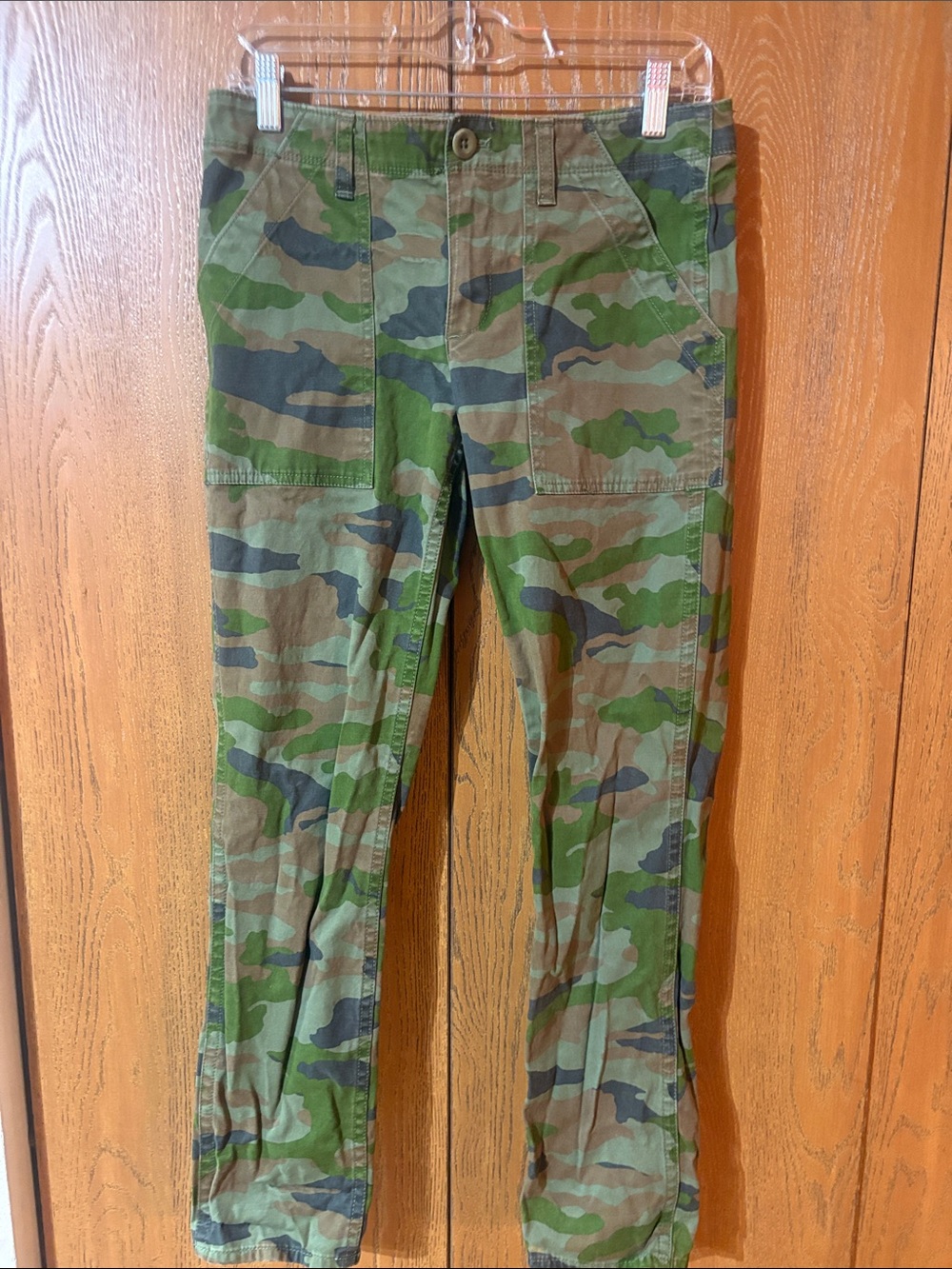 J. Crew Women's Skinny Camo Pants - Green Multi -Size 2